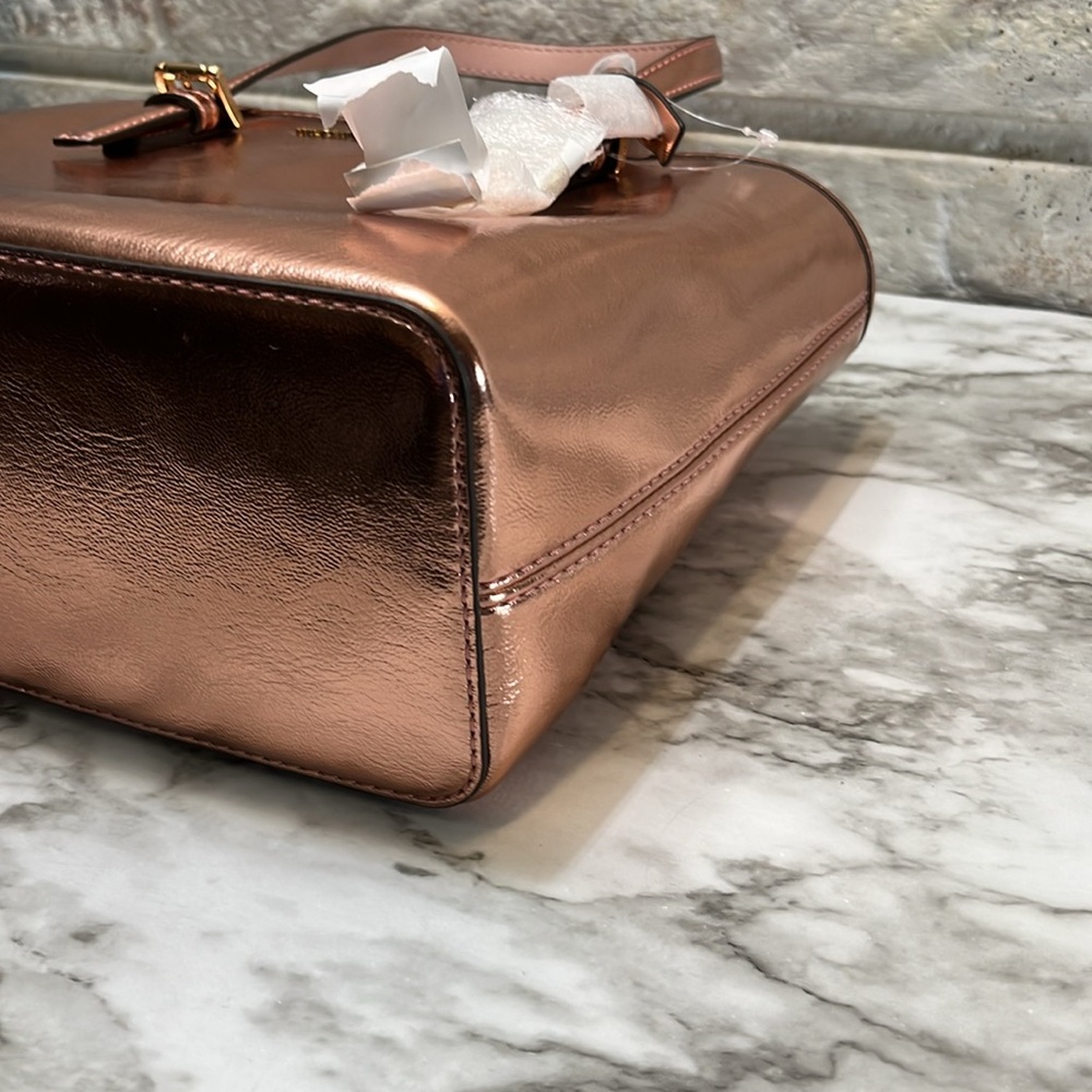 Michael Kors Jet Set Travel Extra-Small Metallic Top-Zip Tote Bag NWT - Picture 12 of 16